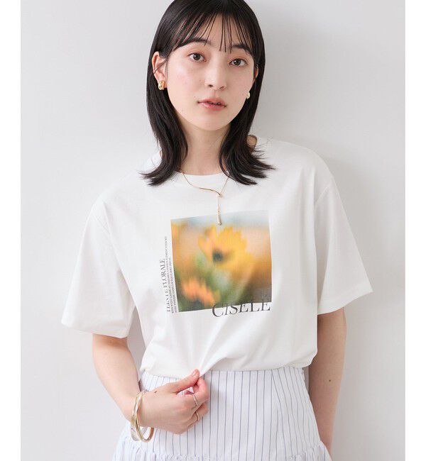 VIS「フォト＆ロゴアソートプリントTシャツ/接触冷感・汗染み防止」|Tシャツ・カットソー|