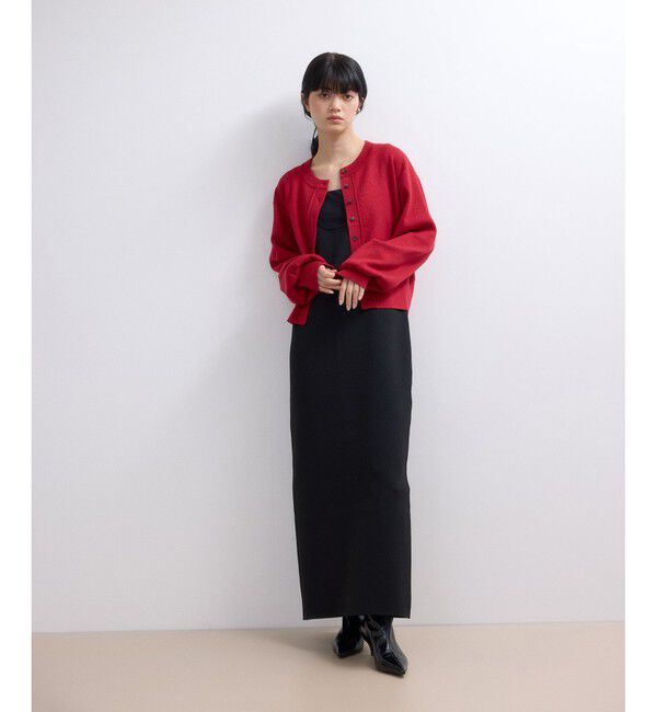 ADAM ET ROPE'「【WEB限定】ラメニットコンパクトカーディガン」|カーディガン|