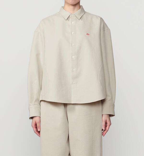 DANTON「DANTON | カルゼ レギュラーカラー長袖シャツ WOMEN」|シャツ・ブラウス|