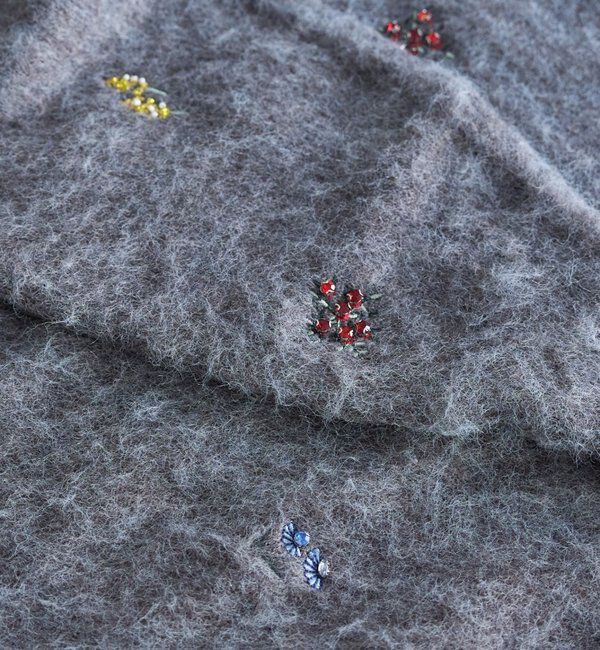  「刺繍ビジューニットプルオーバー」|ニット・セーター|