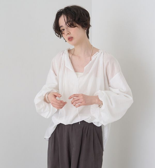 Rouge vif「【一部店舗限定】バルーンスリーブシアーブラウス」|シャツ・ブラウス|