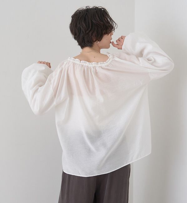 Rouge vif「【一部店舗限定】バルーンスリーブシアーブラウス」|シャツ・ブラウス|