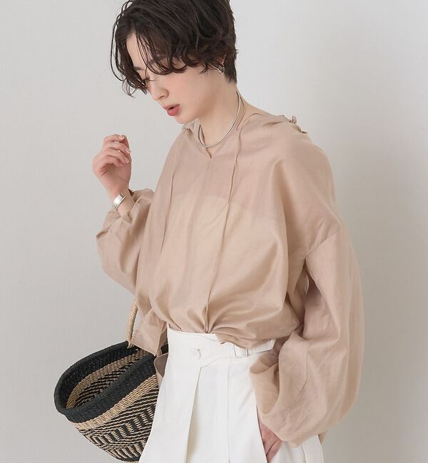 Rouge vif「【一部店舗限定】バルーンスリーブシアーブラウス」|シャツ・ブラウス|ベージュ