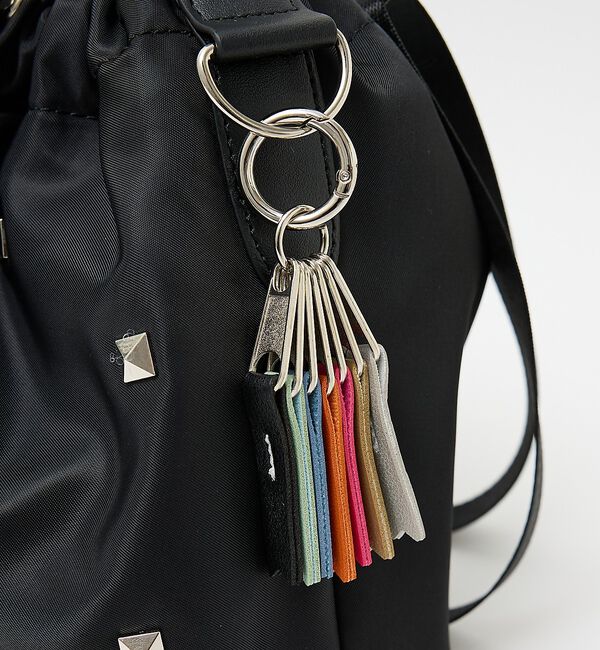 NOMINE「【cheek】heart pouch studs スタッズ ハートチャーム 巾着」|ショルダー・メッセンジャー|
