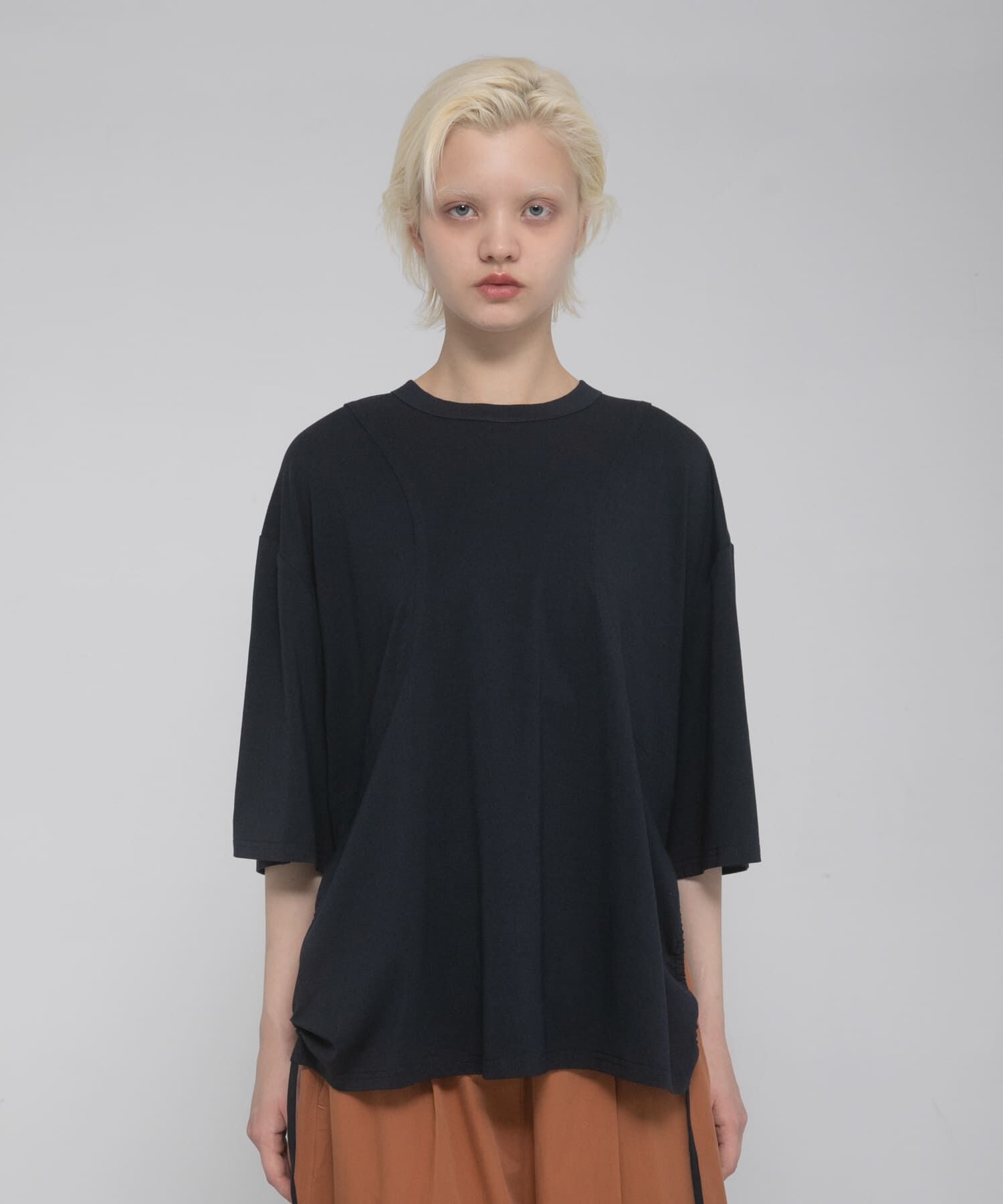 LAATO「shirring over tee」|Tシャツ・カットソー|ネイビー