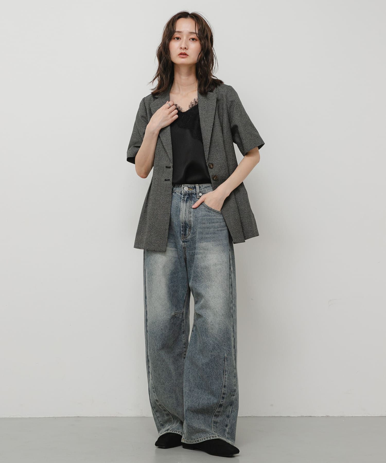 SENSE OF PLACE by URBAN RESEARCH「Vカットアシンメトリーパンプス」|パンプス|