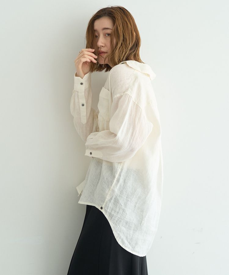 YECCA VECCA「3wayフレンチリネンシャツ」|シャツ・ブラウス|