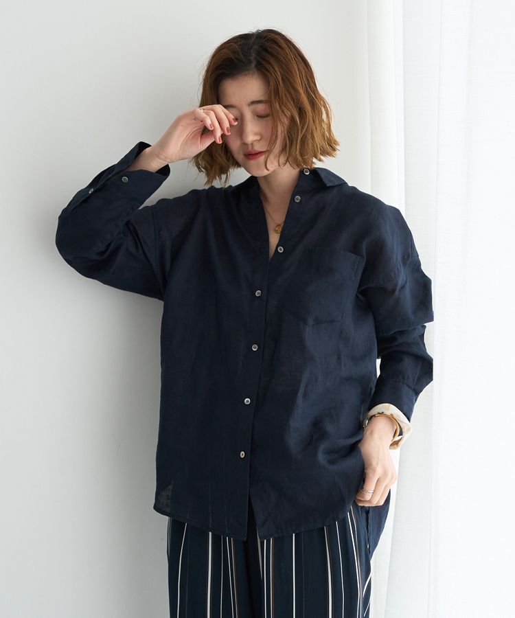 YECCA VECCA「3wayフレンチリネンシャツ」|シャツ・ブラウス|