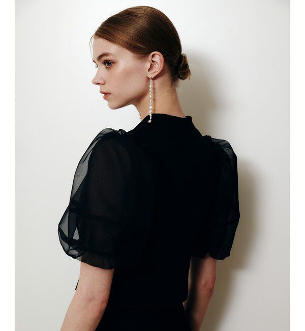 LOULOU WILLOUGHBY「【LOULOU WILLOUGHBY】ジレドッキングオーガンスリーブトップス」|Tシャツ・カットソー|