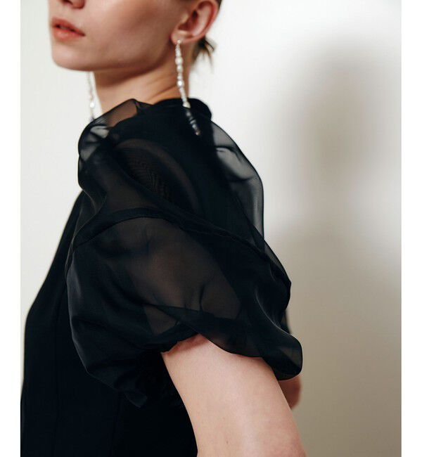 LOULOU WILLOUGHBY「【LOULOU WILLOUGHBY】ジレドッキングオーガンスリーブトップス」|Tシャツ・カットソー|