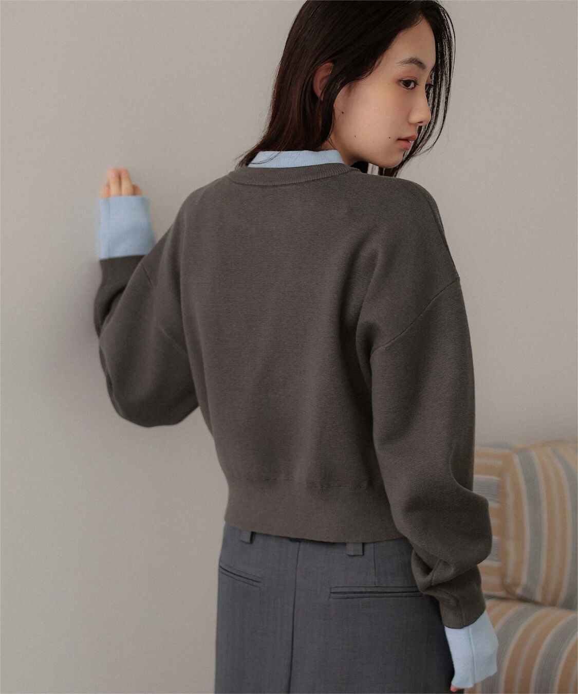 miette「スウェットライクフィンガーニットプルオーバー」|ニット・セーター|