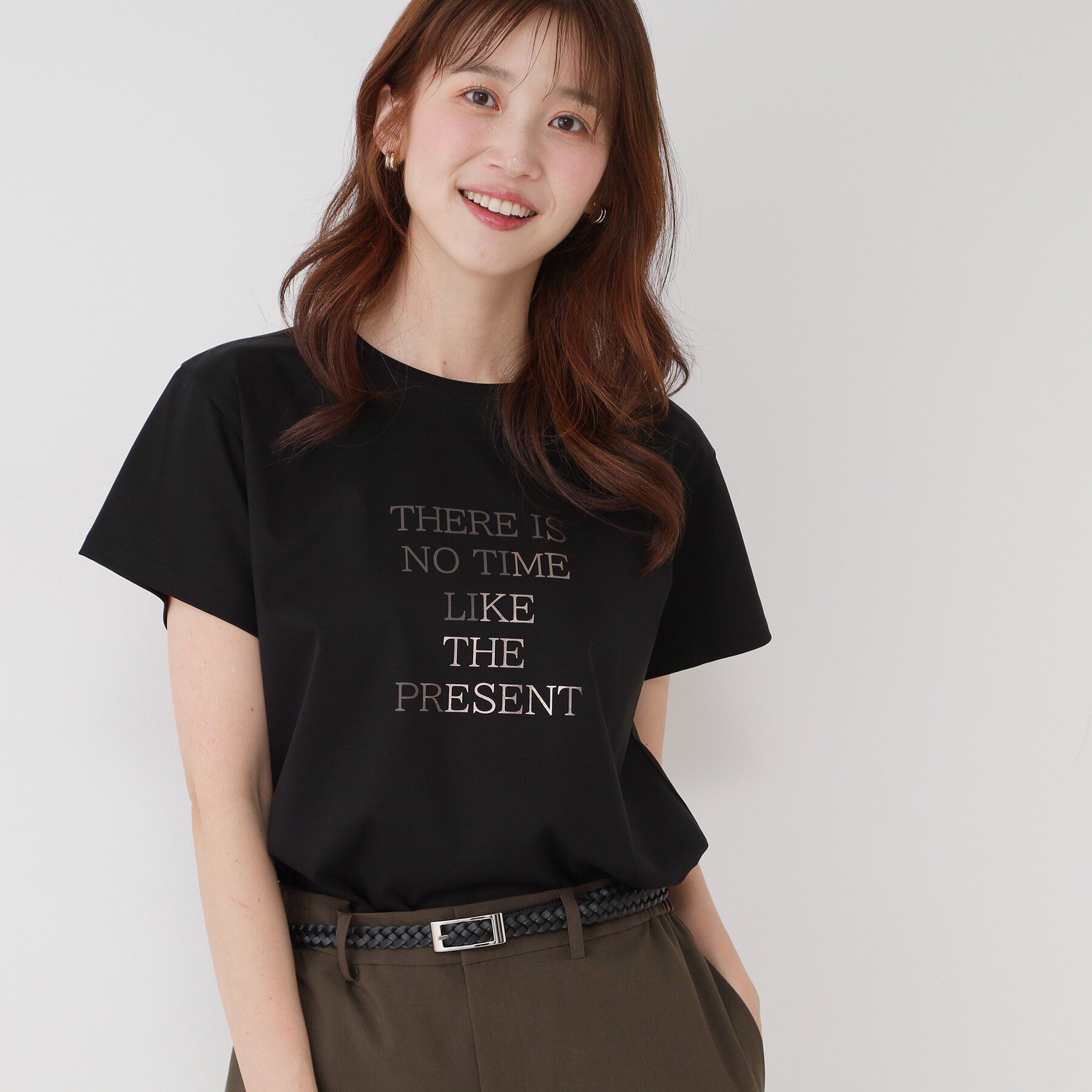 COUP DE CHANCE「【接触冷感/抗菌防臭/消臭/UVカット】半袖ロゴTシャツ」|Tシャツ・カットソー|ブラック(019)