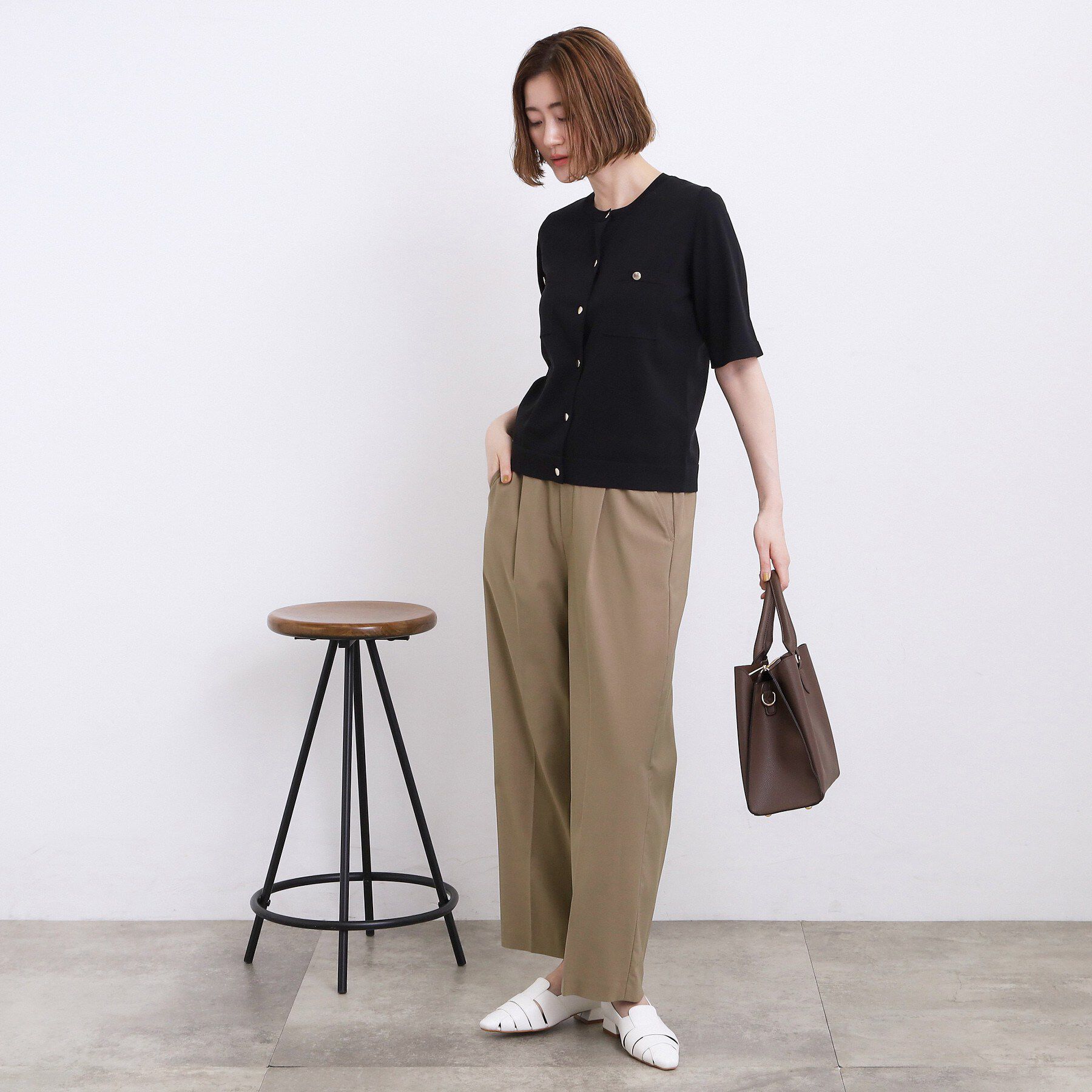 grove「暑い季節もきれいが続く！センタープレスが取れにくい、ハイパーストレッチワイドパンツ」|その他|