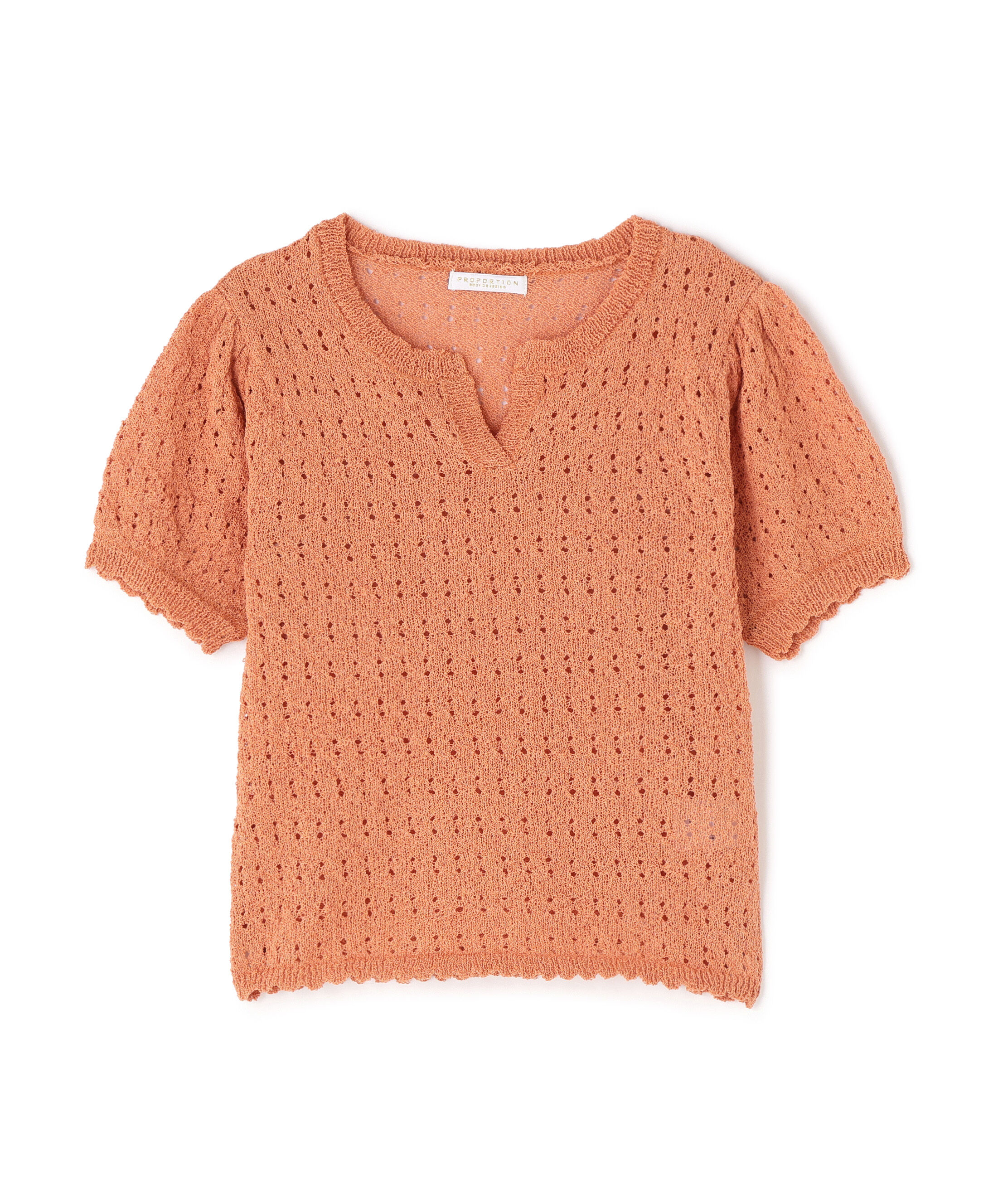 PROPORTION BODY DRESSING「ヘンリーネック透かし編みニット 26SS」|ニット・セーター|