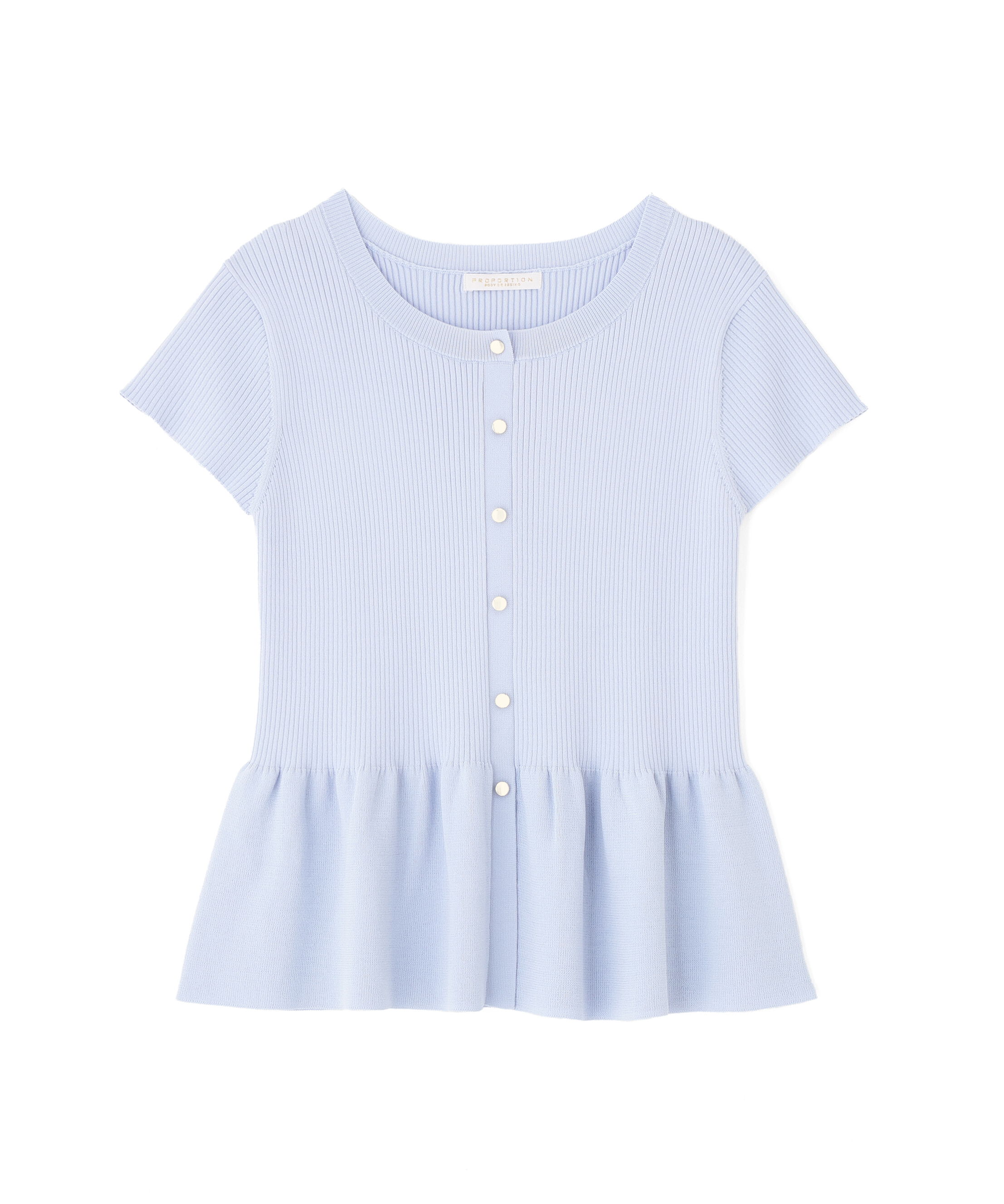 PROPORTION BODY DRESSING「ショート丈リブペプラムニット 26SS」|ニット・セーター|