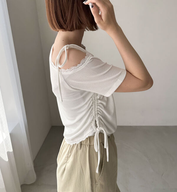 archives「レーストリミングワンショルカットＴＯＰＳ」|Tシャツ・カットソー|