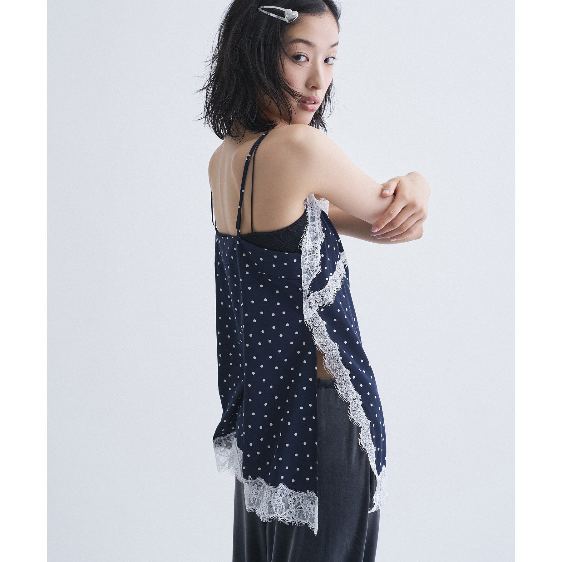CODE A「dot lingerie lace cami」|キャミソール|