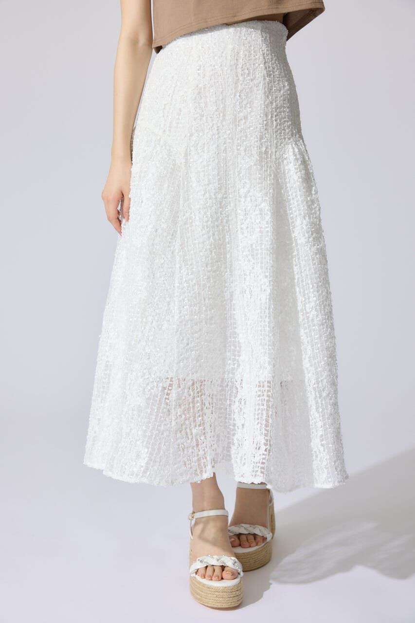 rienda「サイドボリュームジャストウエストスカート」|スカート|WHT