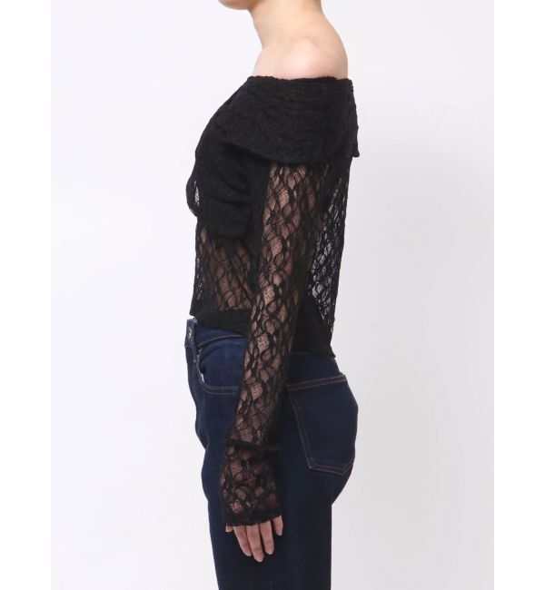 MURUA「レースカシュクールオフショルトップス」|Tシャツ・カットソー|