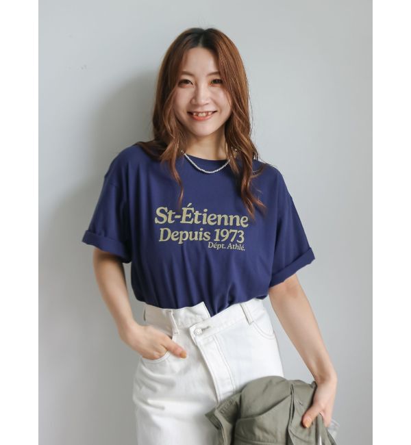 Ungrid「ミニスラブビッグシルエットロゴTee」|Tシャツ・カットソー|