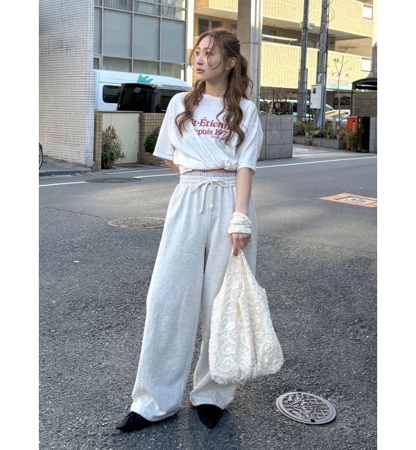 Ungrid「ミニスラブビッグシルエットロゴTee」|Tシャツ・カットソー|