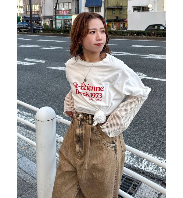 Ungrid「ミニスラブビッグシルエットロゴTee」|Tシャツ・カットソー|