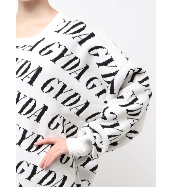 GYDA「GYDA SLANT PATTERNニットトップス」|ニット・セーター|