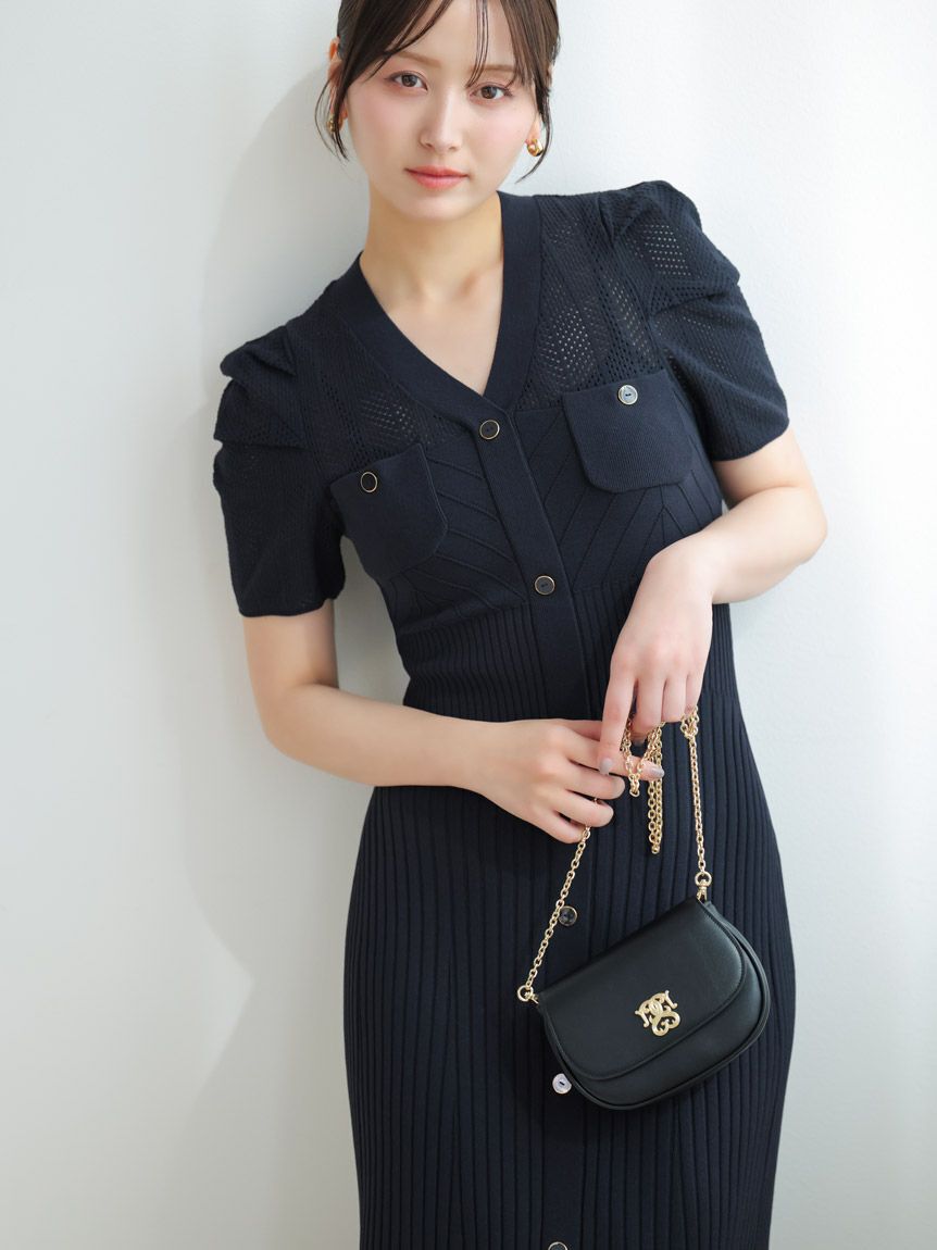 SNIDEL「フロントボタンニットワンピース」|ワンピース|