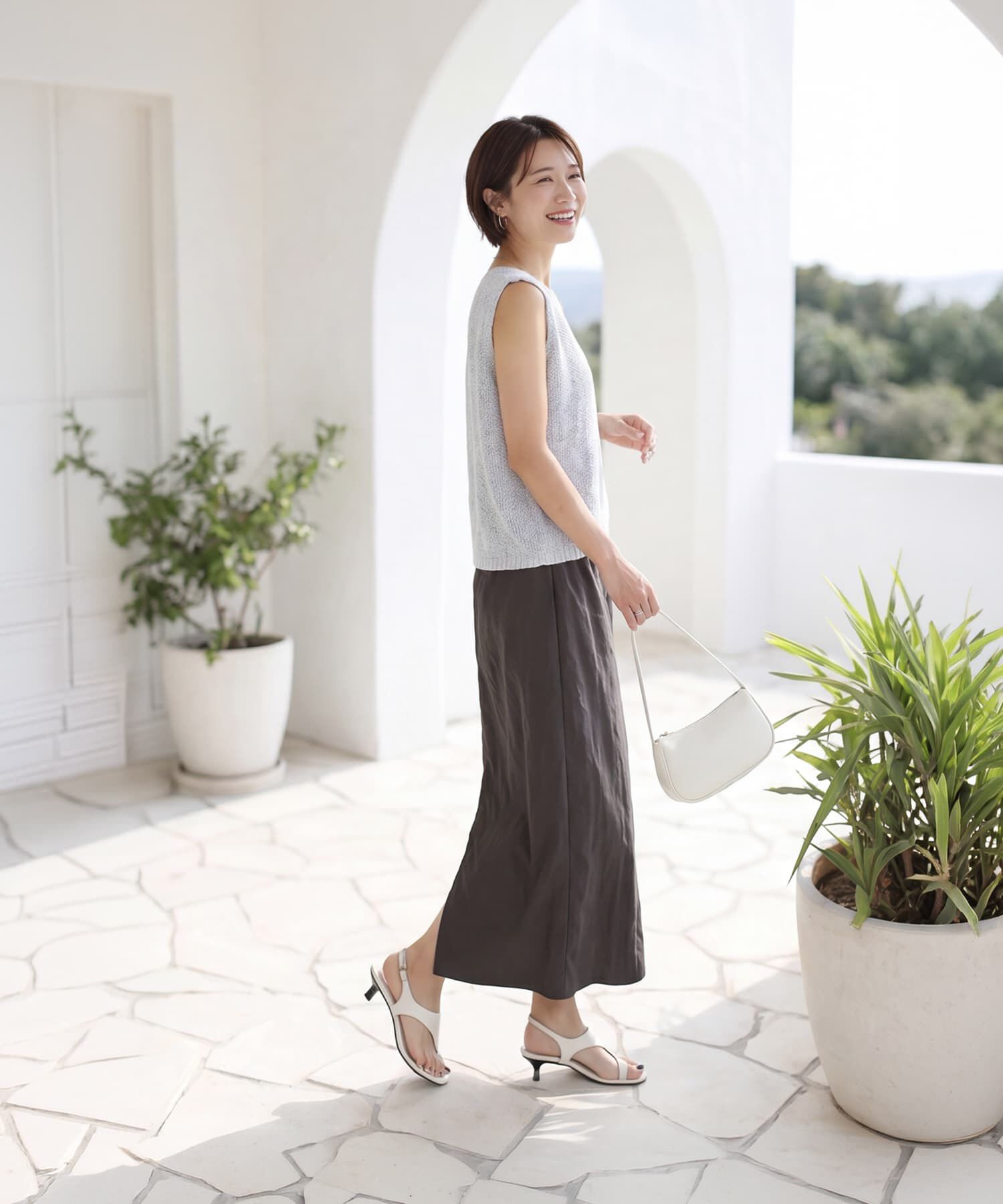 STYLE DELI「エフォートレスニットトップスB」|タンクトップ|