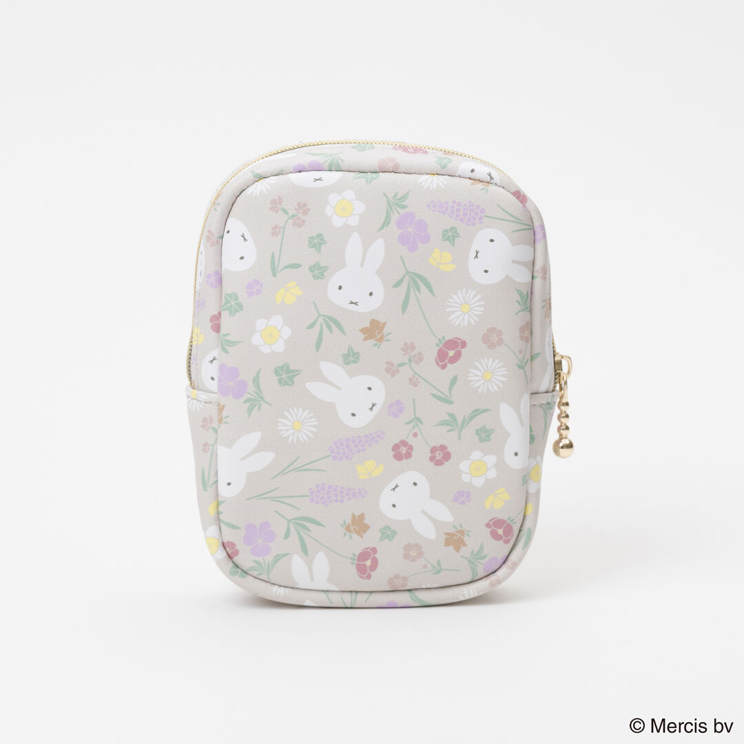  「MIFFY Floral pattern 縦型スクエアポーチ」|ポーチ|