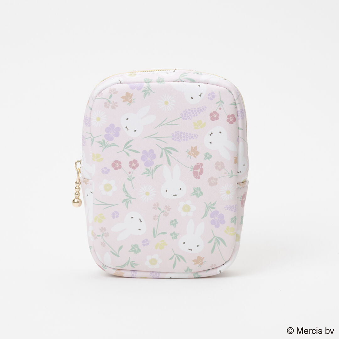  「MIFFY Floral pattern 縦型スクエアポーチ」|ポーチ|