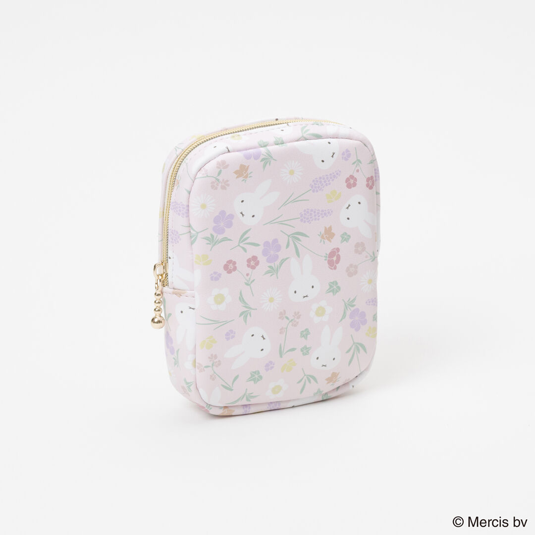  「MIFFY Floral pattern 縦型スクエアポーチ」|ポーチ|