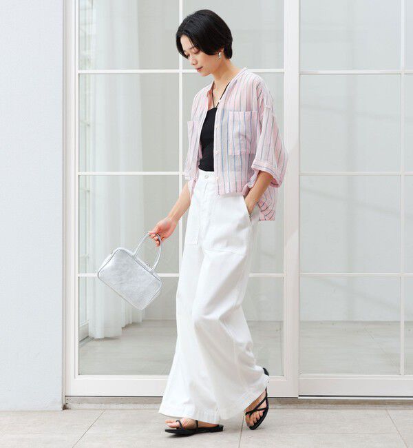 UNITED ARROWS green label relaxing「100/2 ポケット ストライプ シャツ」|シャツ・ブラウス|