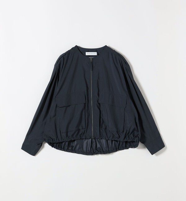 quaranciel「《予約》quaranciel:〈防水/防風/洗濯機可能〉LIMONTA EAST ノーカラー ドロスト ブルゾン」|ブルゾン・スタジャン|