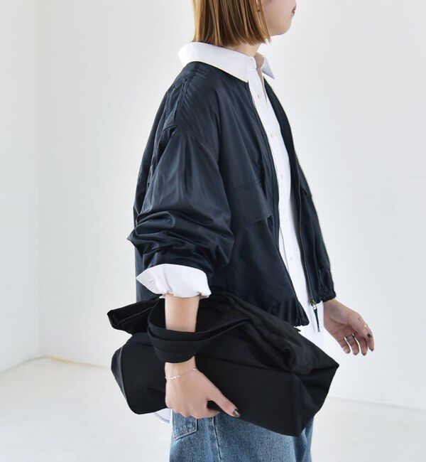 quaranciel「《予約》quaranciel:〈防水/防風/洗濯機可能〉LIMONTA EAST ノーカラー ドロスト ブルゾン」|ブルゾン・スタジャン|