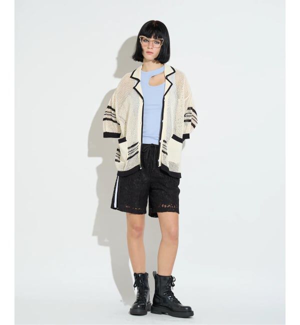 JOINT WORKS「anna sui nyc / アナスイエヌワイシー メッシュニットハンソデカーディガン」|カーディガン|