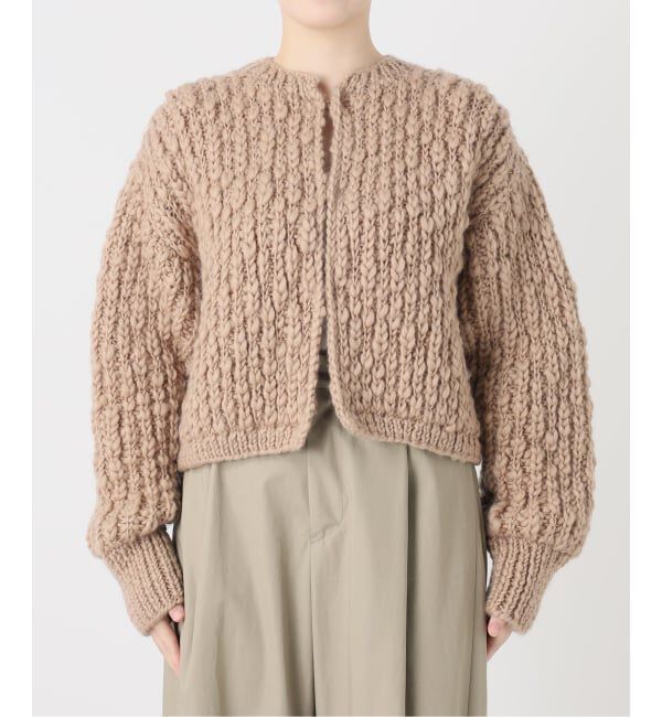 IENA LA BOUCLE「《予約》IENA LA BOUCLE スラブハンドニットショートカーディガン」|カーディガン|