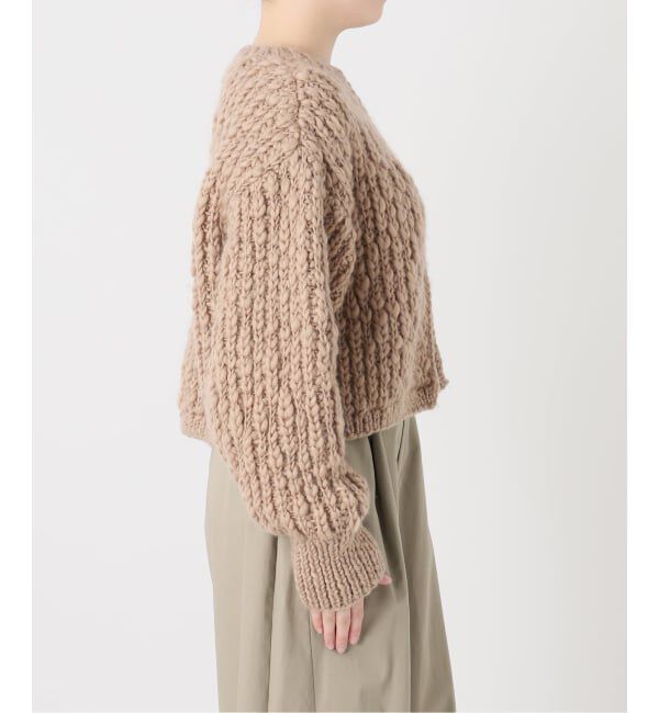 IENA LA BOUCLE「《予約》IENA LA BOUCLE スラブハンドニットショートカーディガン」|カーディガン|