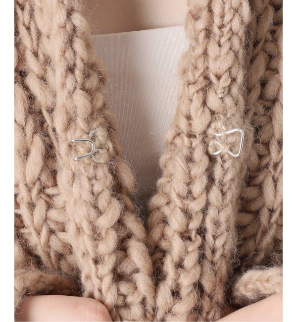 IENA LA BOUCLE「《予約》IENA LA BOUCLE スラブハンドニットショートカーディガン」|カーディガン|