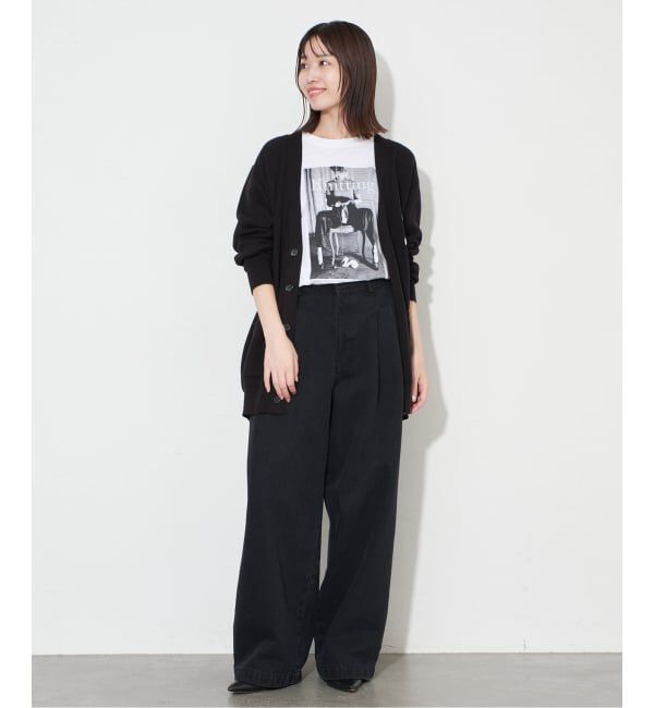 SLOBE IENA「《WEB限定カラーあり/追加予約》サガラ刺繍スエットライクニットカーディガン」|カーディガン|