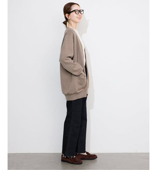 SLOBE IENA「《WEB限定カラーあり/追加予約》サガラ刺繍スエットライクニットカーディガン」|カーディガン|