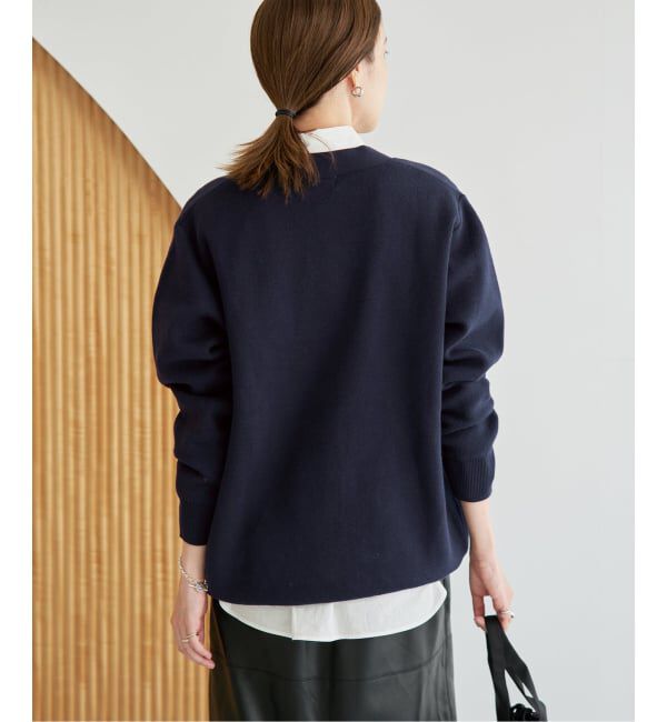 SLOBE IENA「《WEB限定カラーあり/追加予約》サガラ刺繍スエットライクニットカーディガン」|カーディガン|