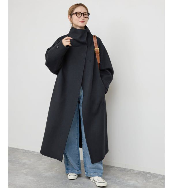 Spick and Span「《WEB限定 / 追加予約》ビーバーニュアンスカラーオーバーコート」|ノーカラーコート|