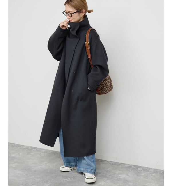 Spick and Span「《WEB限定 / 追加予約》ビーバーニュアンスカラーオーバーコート」|ノーカラーコート|