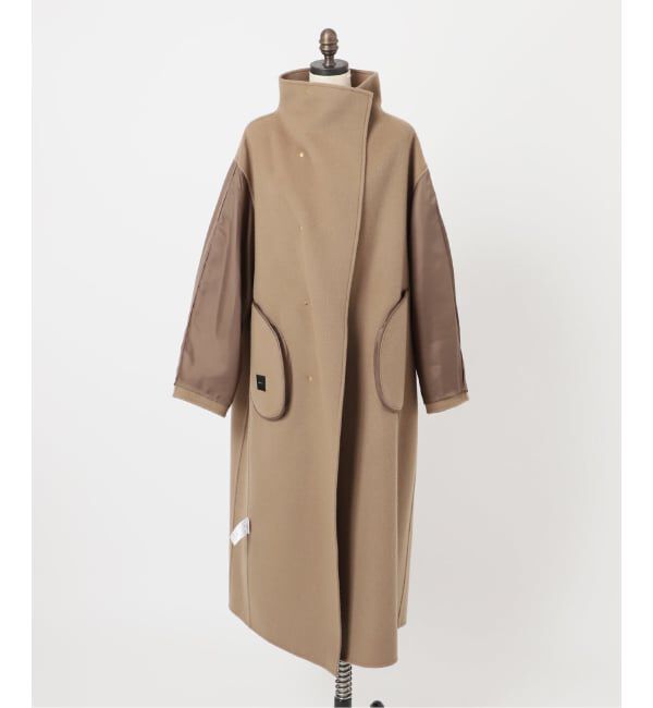 Spick and Span「《WEB限定 / 追加予約》ビーバーニュアンスカラーオーバーコート」|ノーカラーコート|