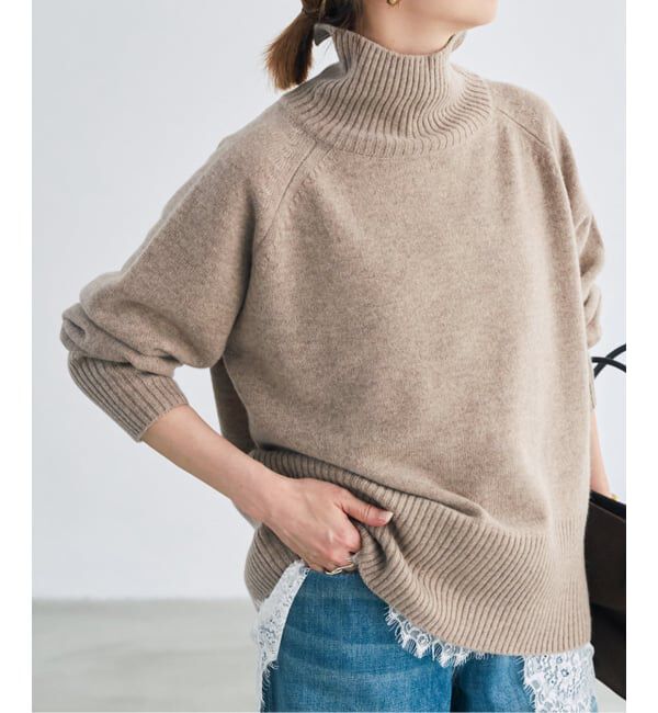 Spick and Span「《予約》ウールカシミヤハイネックプルオーバー」|ニット・セーター|