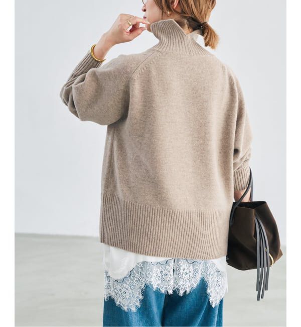 Spick and Span「《予約》ウールカシミヤハイネックプルオーバー」|ニット・セーター|