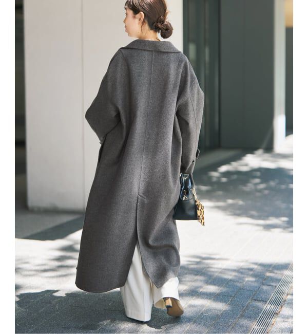 Spick and Span「《予約》スタンドカラーリバーロングコート」|ノーカラーコート|