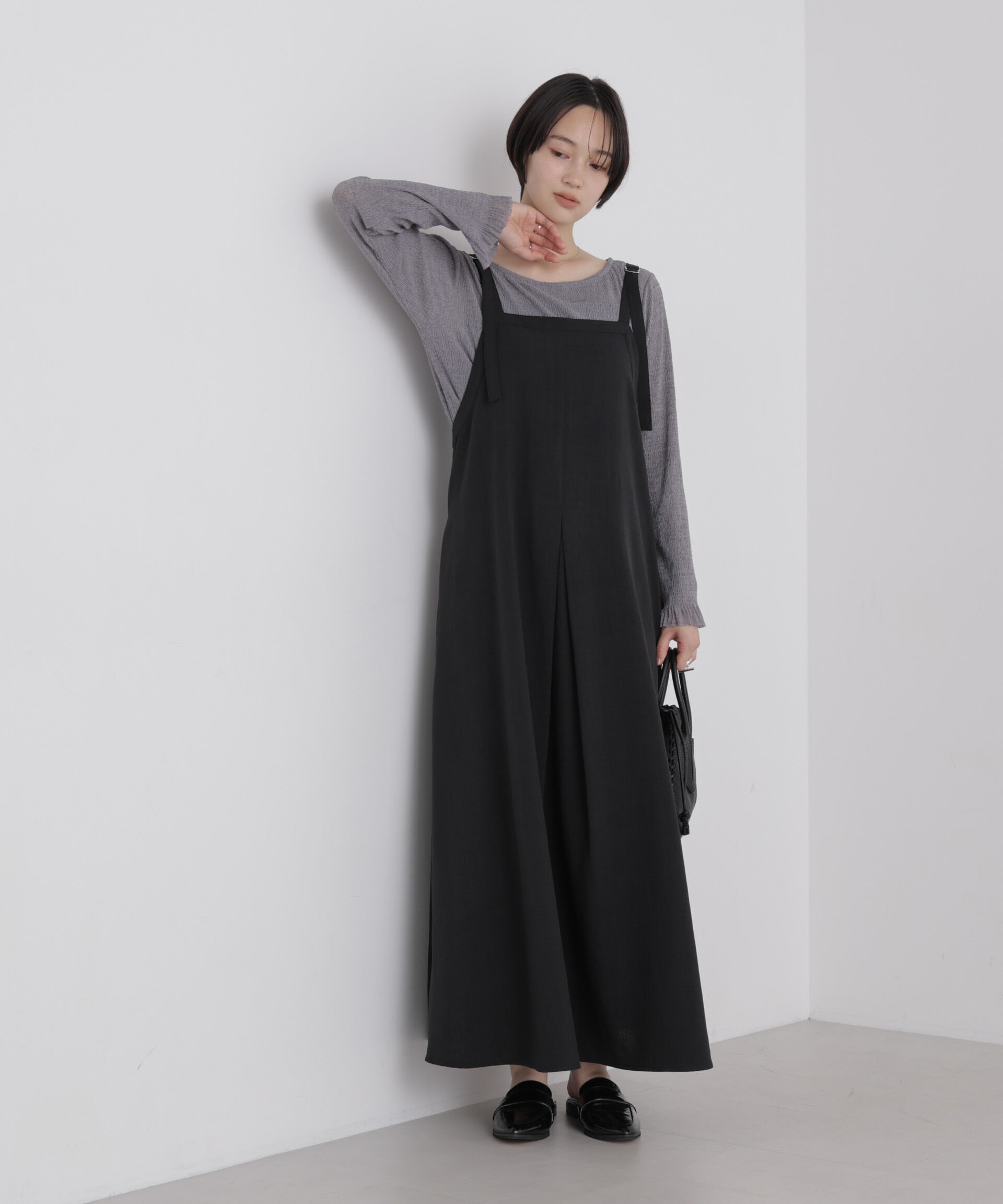 NANO universe「シアープリーツカットロングスリーブトップス」|Tシャツ・カットソー|