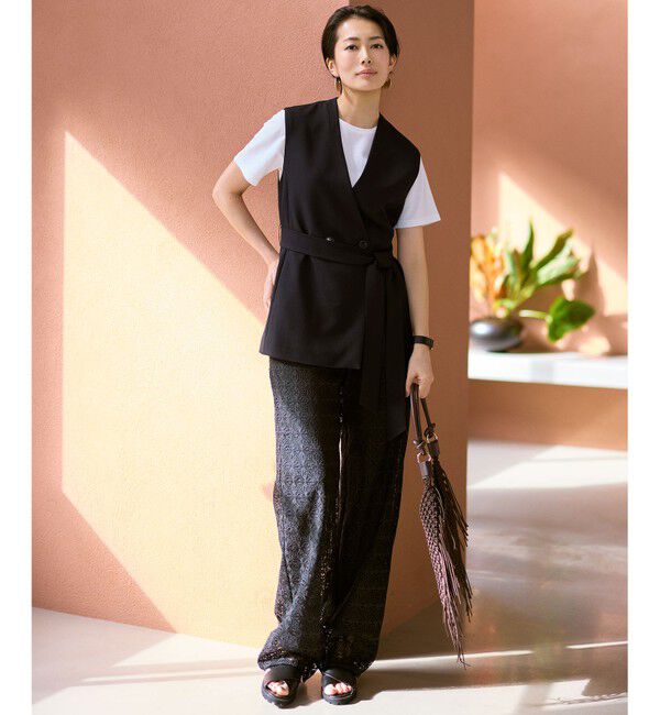 自由区「【カタログ掲載・大人カジュアル】ジオメトリックレース パンツ」|その他|